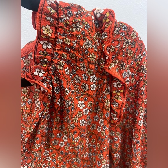 Max Studio Maxi Dress Orange Floral design - Picture 10 of 14